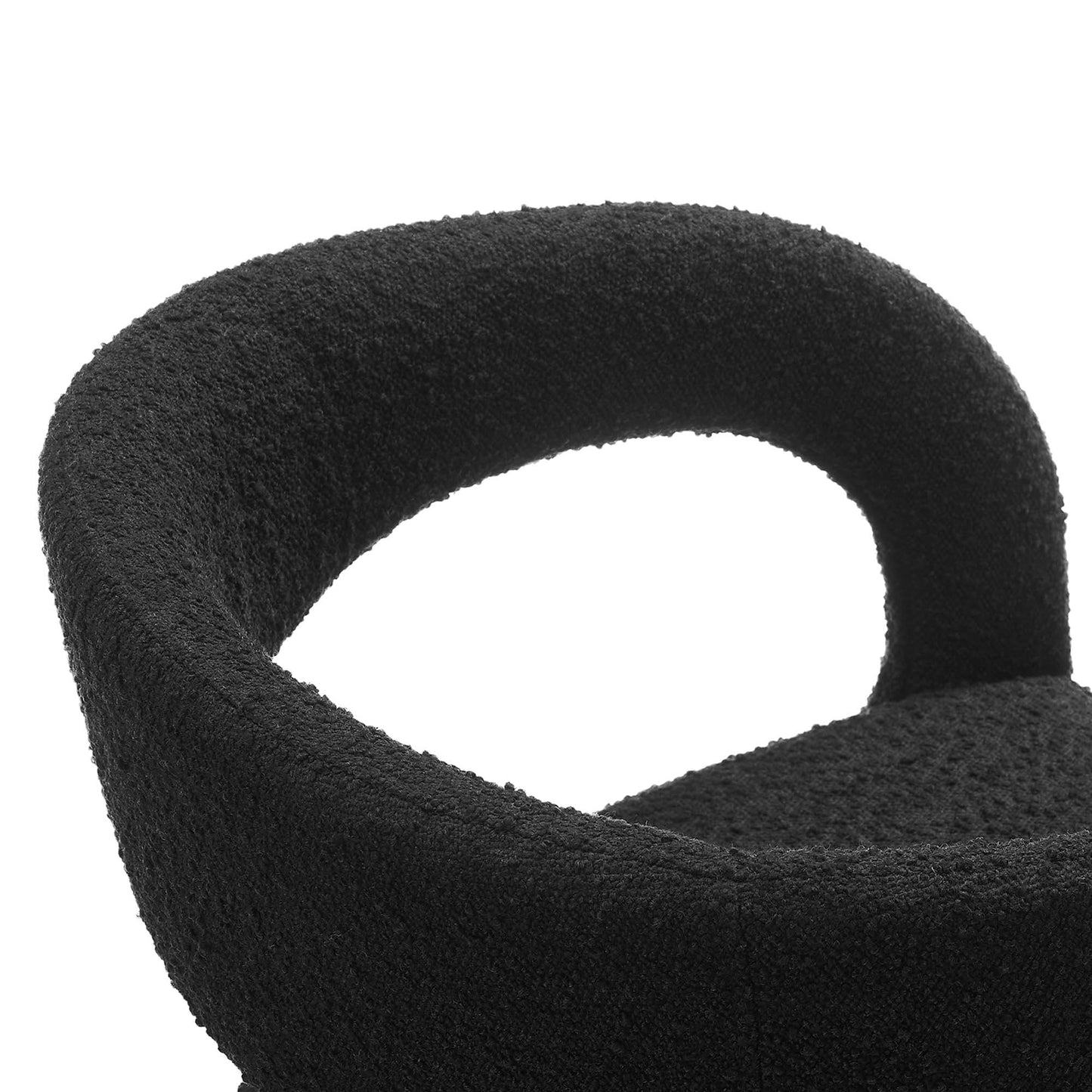 Pinnacle Boucle Upholstered Dining Chair Set of 2 by Modway EEI-6562-BLK