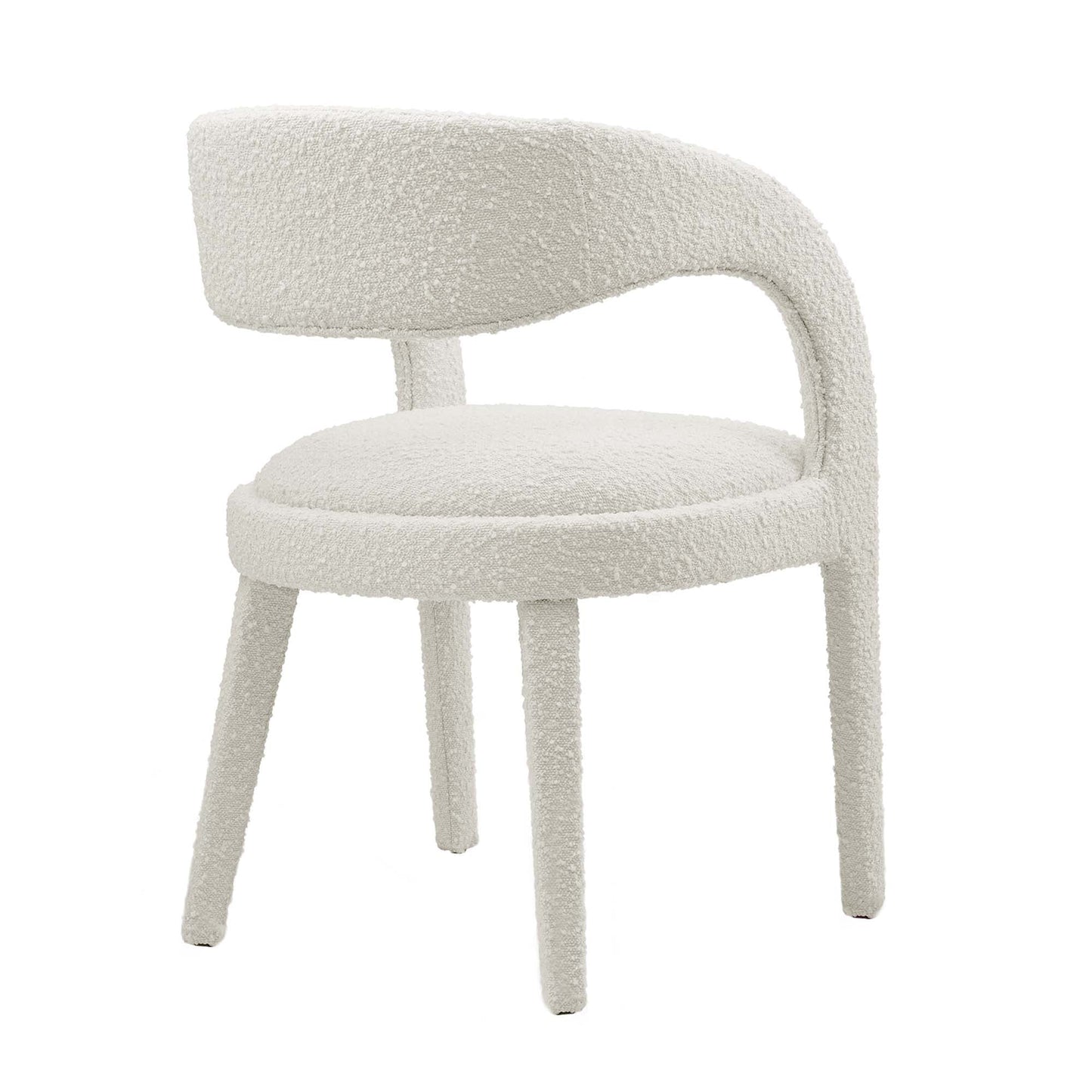 Pinnacle Boucle Upholstered Dining Chair Set of 2 by Modway EEI-6562-IVO