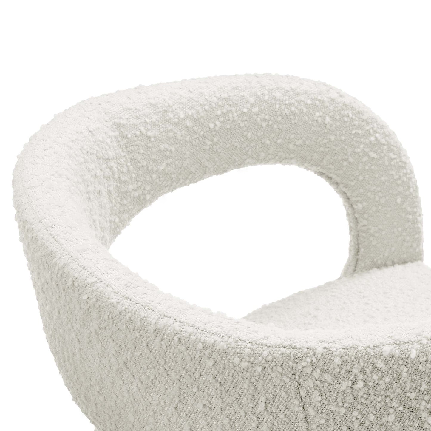 Pinnacle Boucle Upholstered Dining Chair Set of 2 by Modway EEI-6562-IVO