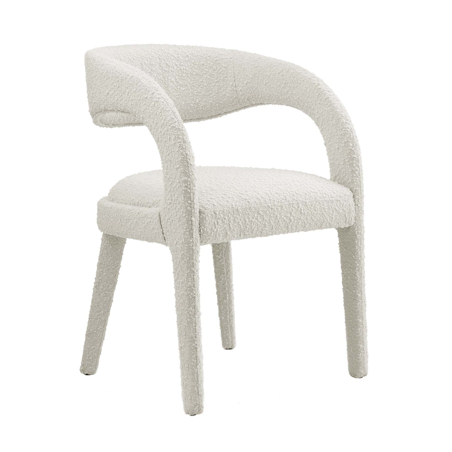 Pinnacle Boucle Upholstered Dining Chair Set of 2 by Modway EEI-6562-IVO
