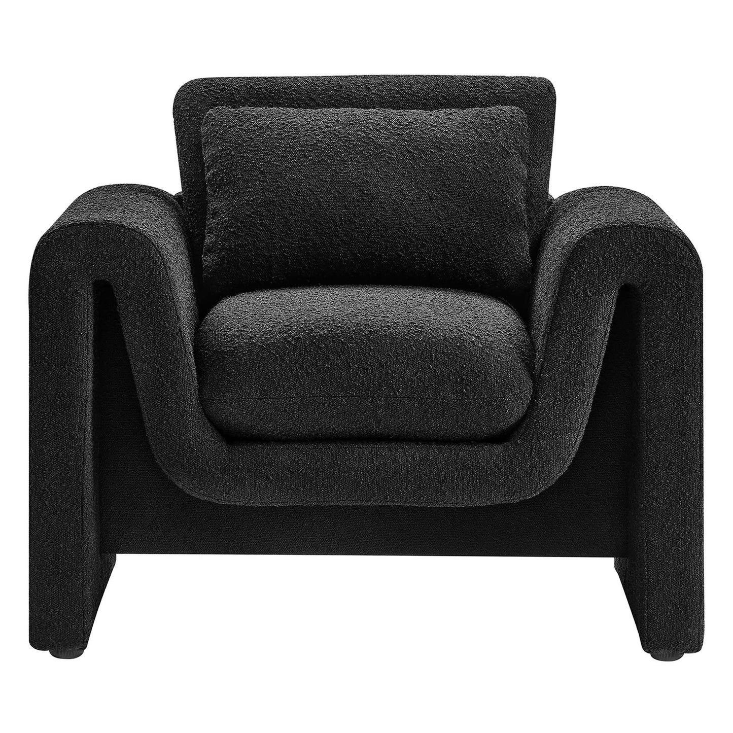 Waverly Boucle Upholstered Armchair by Modway EEI-6575-BLK