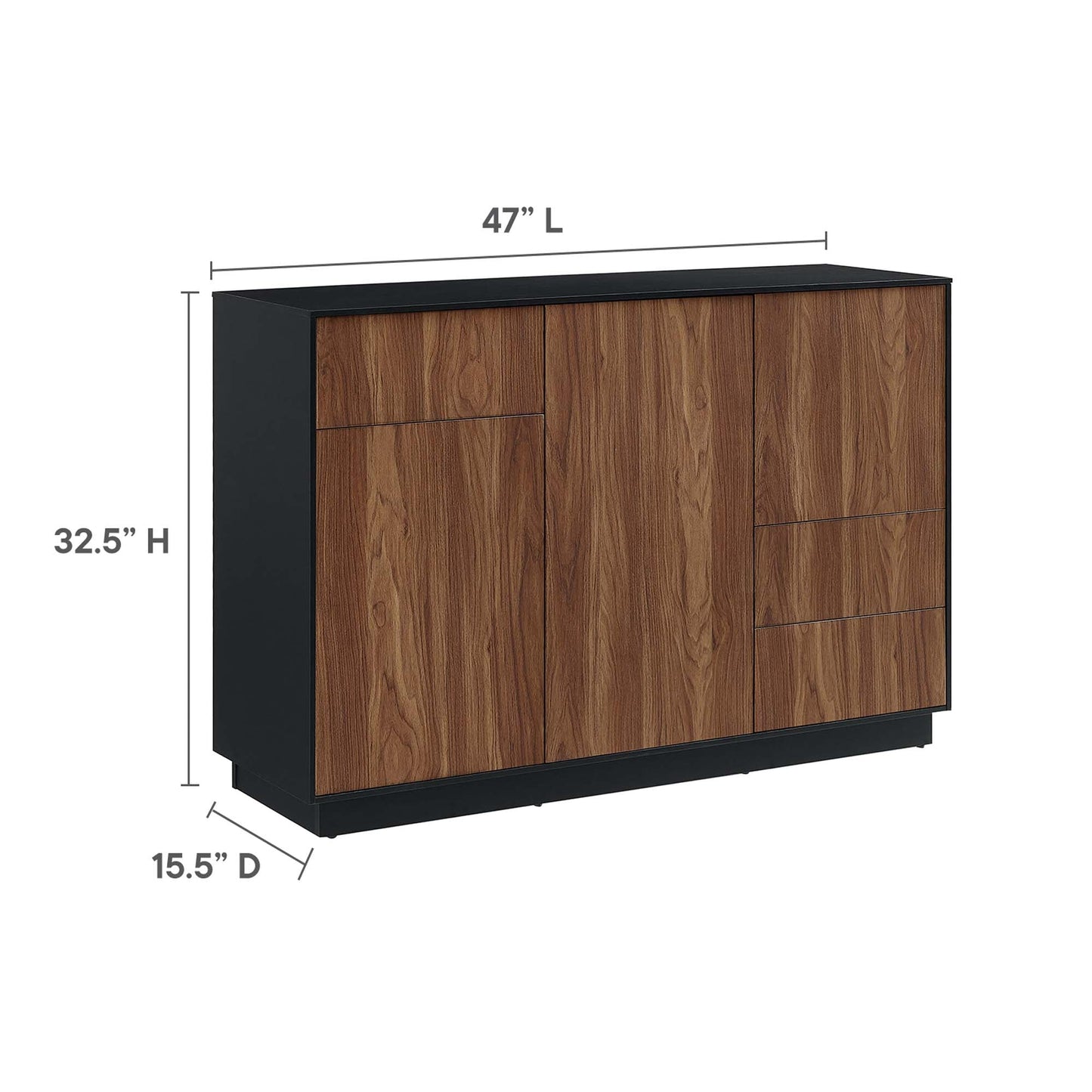 Holden 47” Sideboard by Modway EEI-6597-BLK-WAL
