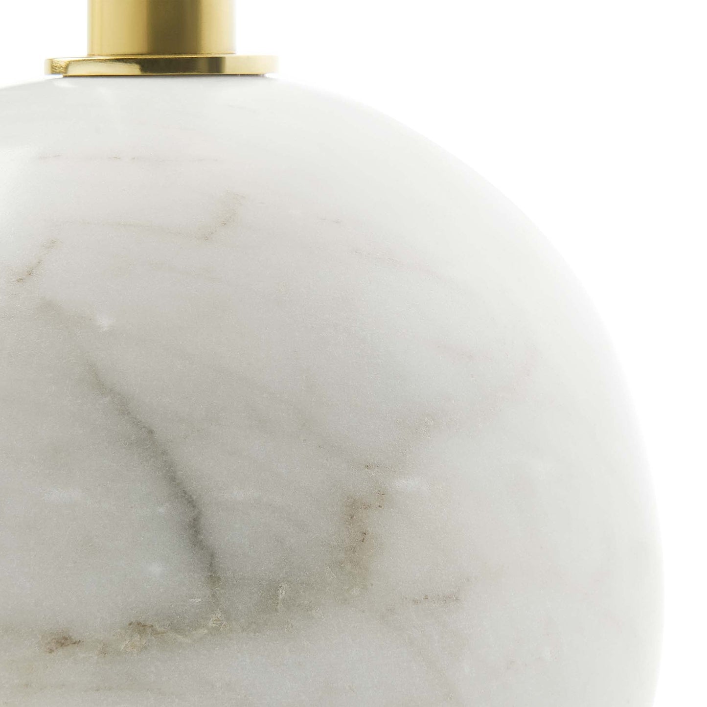 Aliza Round White Marble Side Table by Modway EEI-6606-WHI-BRA