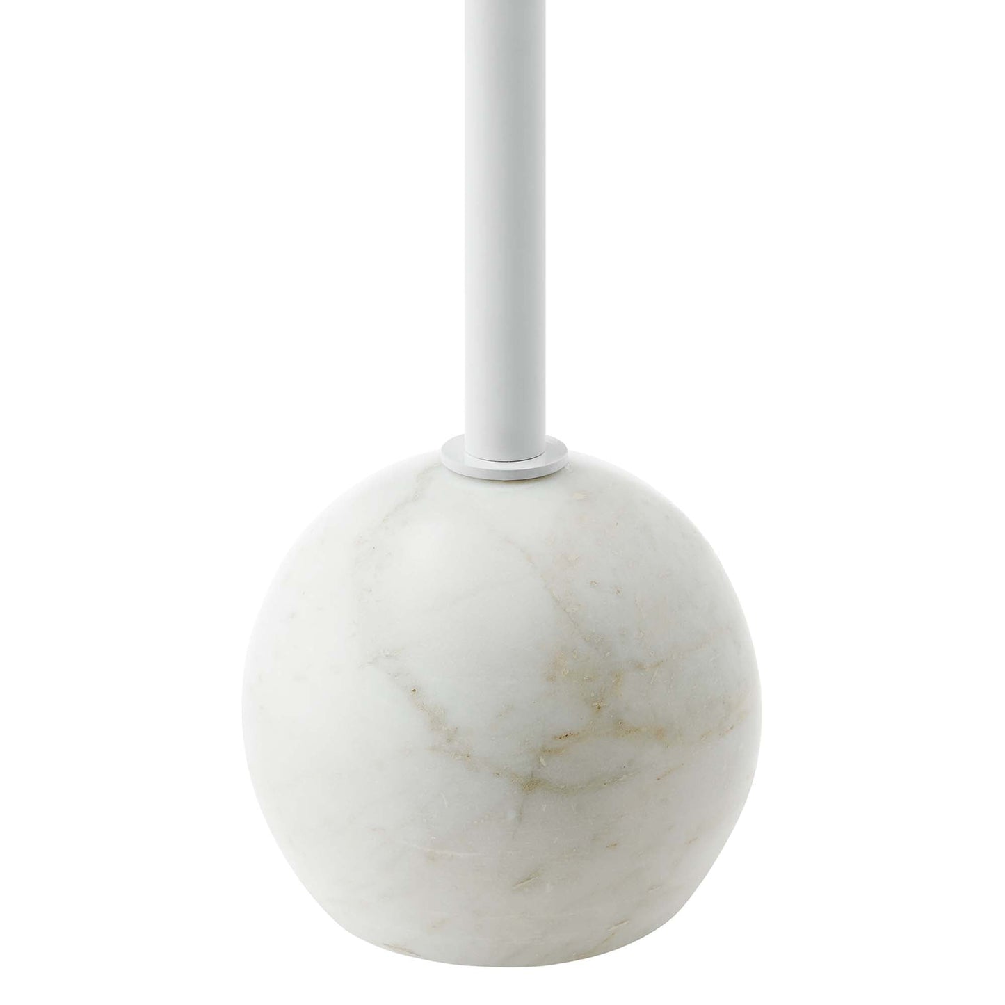 Aliza Round White Marble Side Table by Modway EEI-6606-WHI-WHI