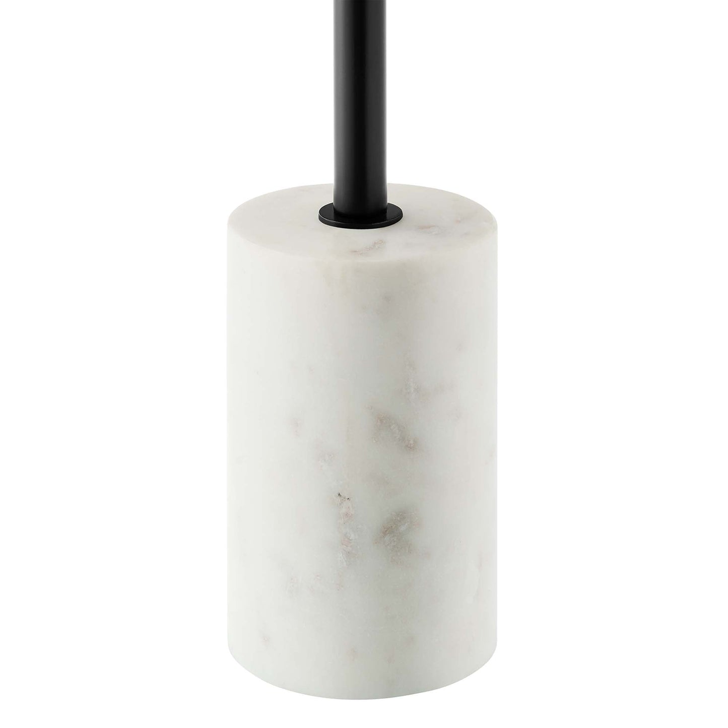 Amina Round Acacia Wood Side Table by Modway EEI-6607-WHI-LOC