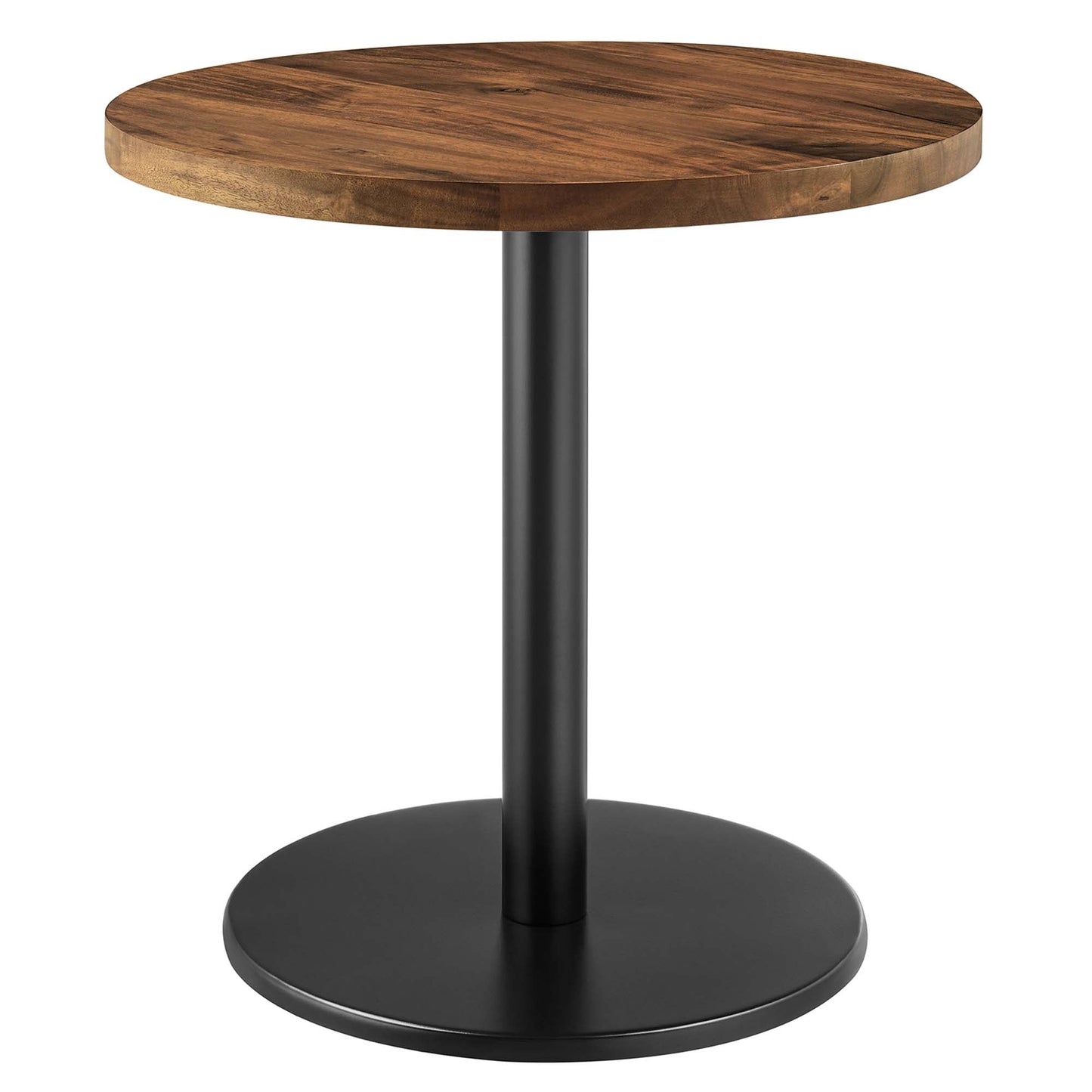 Viva Round Acacia Wood Side Table by Modway EEI-6610-BLK-LOC