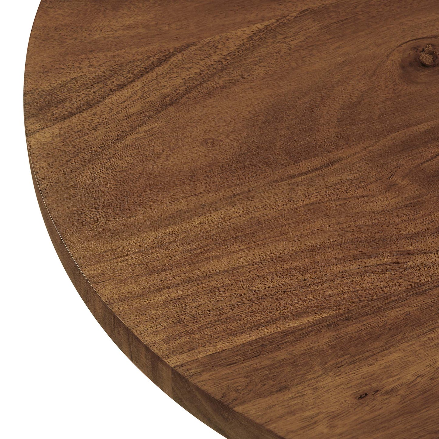 Viva Round Acacia Wood Side Table by Modway EEI-6610-BLK-LOC