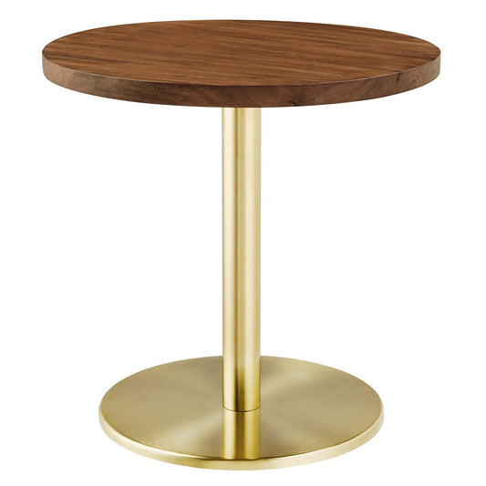 Viva Round Acacia Wood Side Table by Modway EEI-6610-BRA-LOC