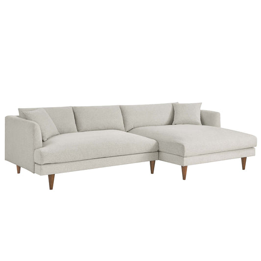 Zoya Right-Facing Down Filled Overstuffed Sectional Sofa by Modway EEI-6612-HEI