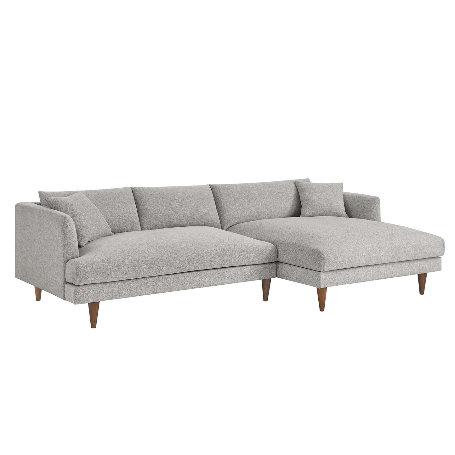 Zoya Right-Facing Down Filled Overstuffed Sectional Sofa by Modway EEI-6612-HLG