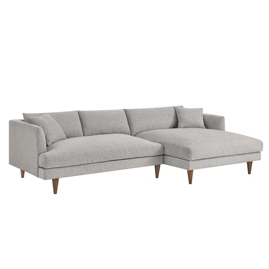 Zoya Right-Facing Down Filled Overstuffed Sectional Sofa by Modway EEI-6612-HLG