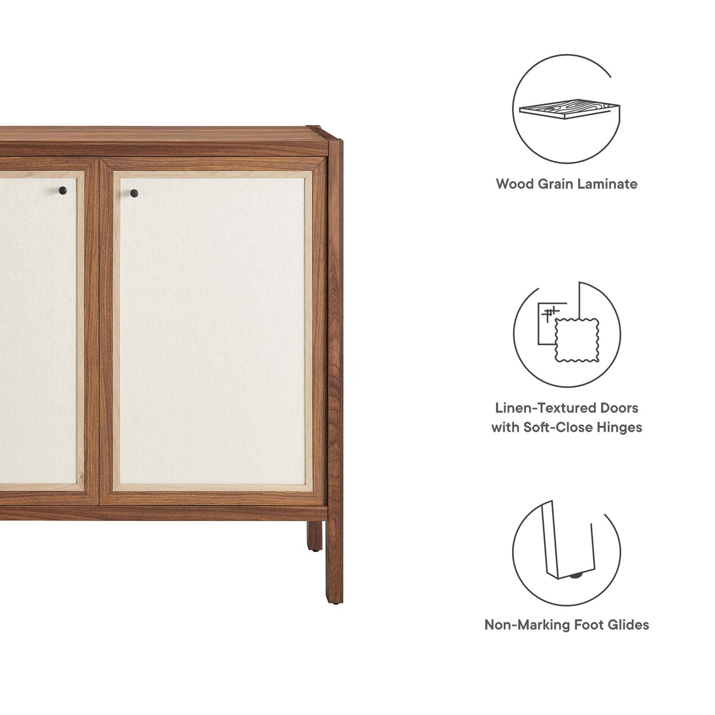 Capri 33" Wood Grain Storage Cabinet by Modway EEI-6615-WAL