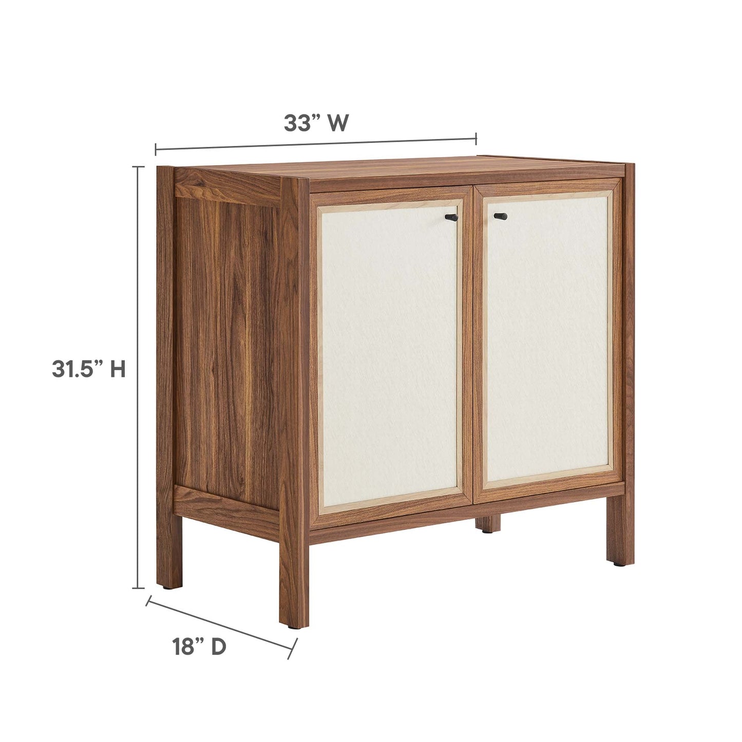Capri 33" Wood Grain Storage Cabinet by Modway EEI-6615-WAL
