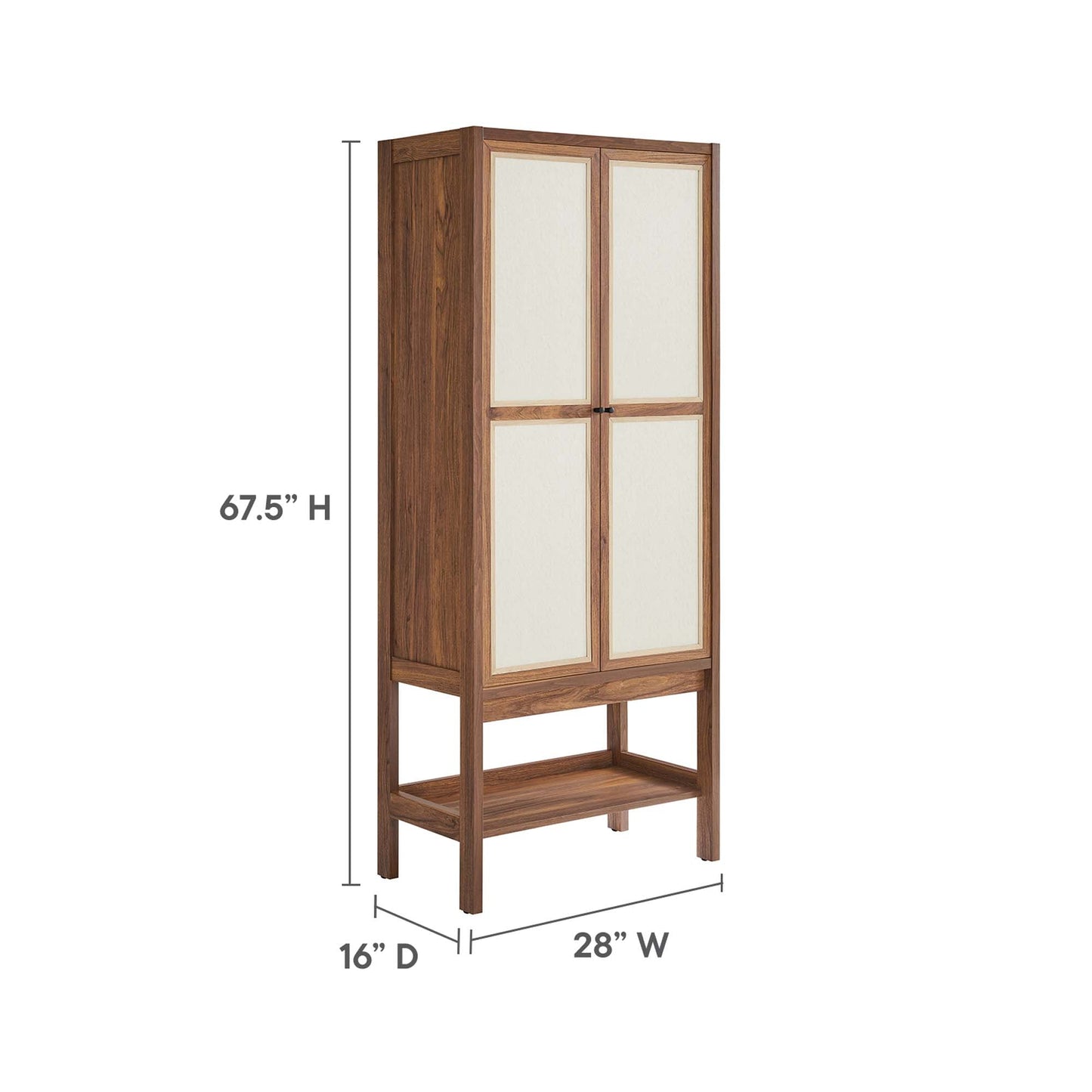Capri Tall Wood Grain Standing Storage Cabinet by Modway EEI-6620-WAL