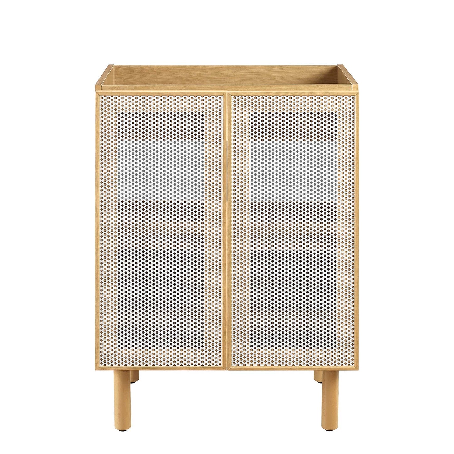 Calla 24" Perforated Metal Bathroom Vanity Cabinet (Sink Basin Not Included) by Modway EEI-6621-OAK