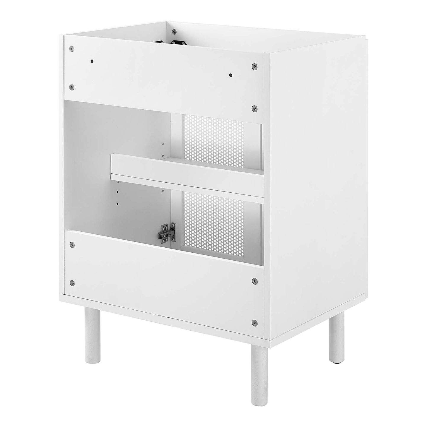 Calla 24" Perforated Metal Bathroom Vanity Cabinet (Sink Basin Not Included) by Modway EEI-6621-WHI