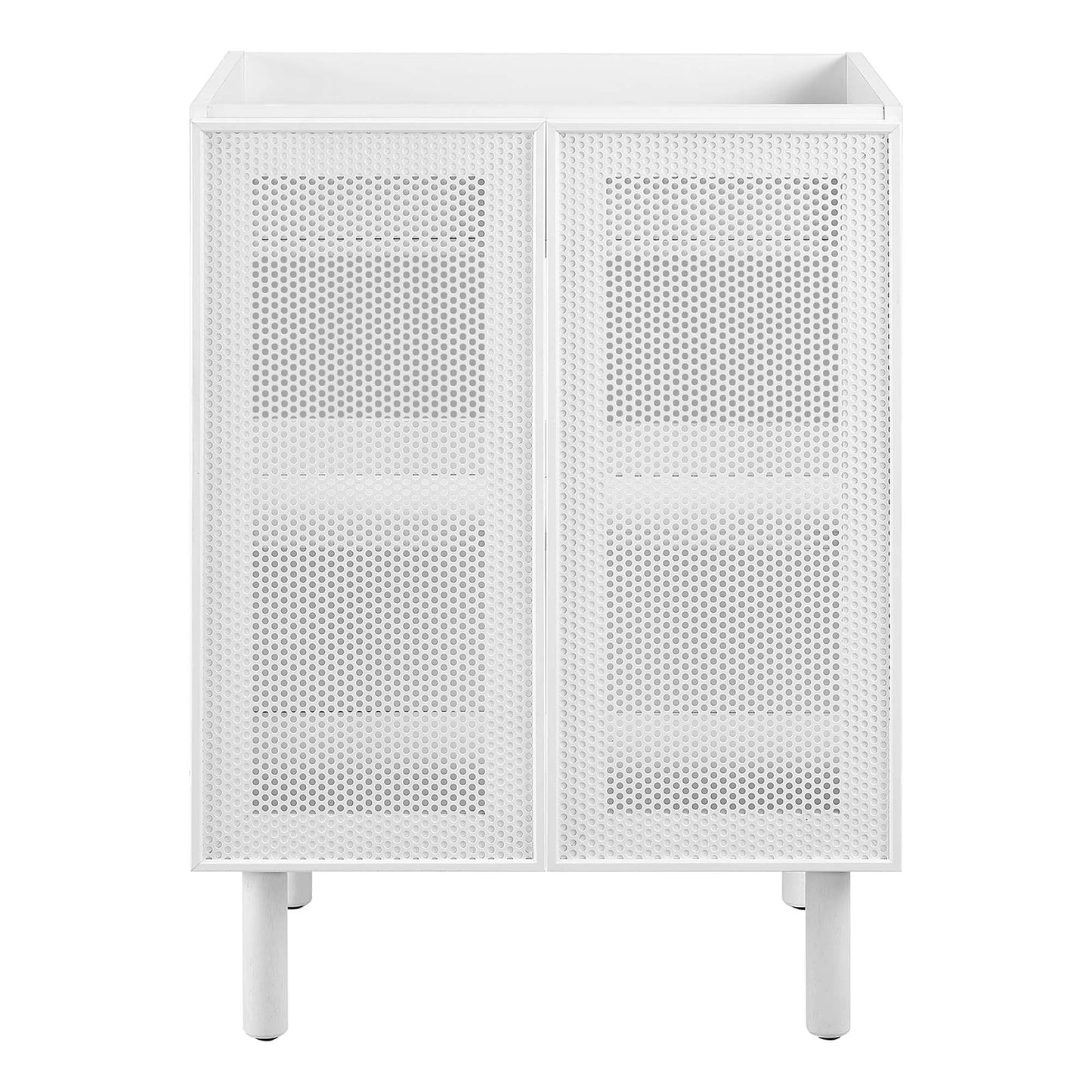 Calla 24" Perforated Metal Bathroom Vanity Cabinet (Sink Basin Not Included) by Modway EEI-6621-WHI
