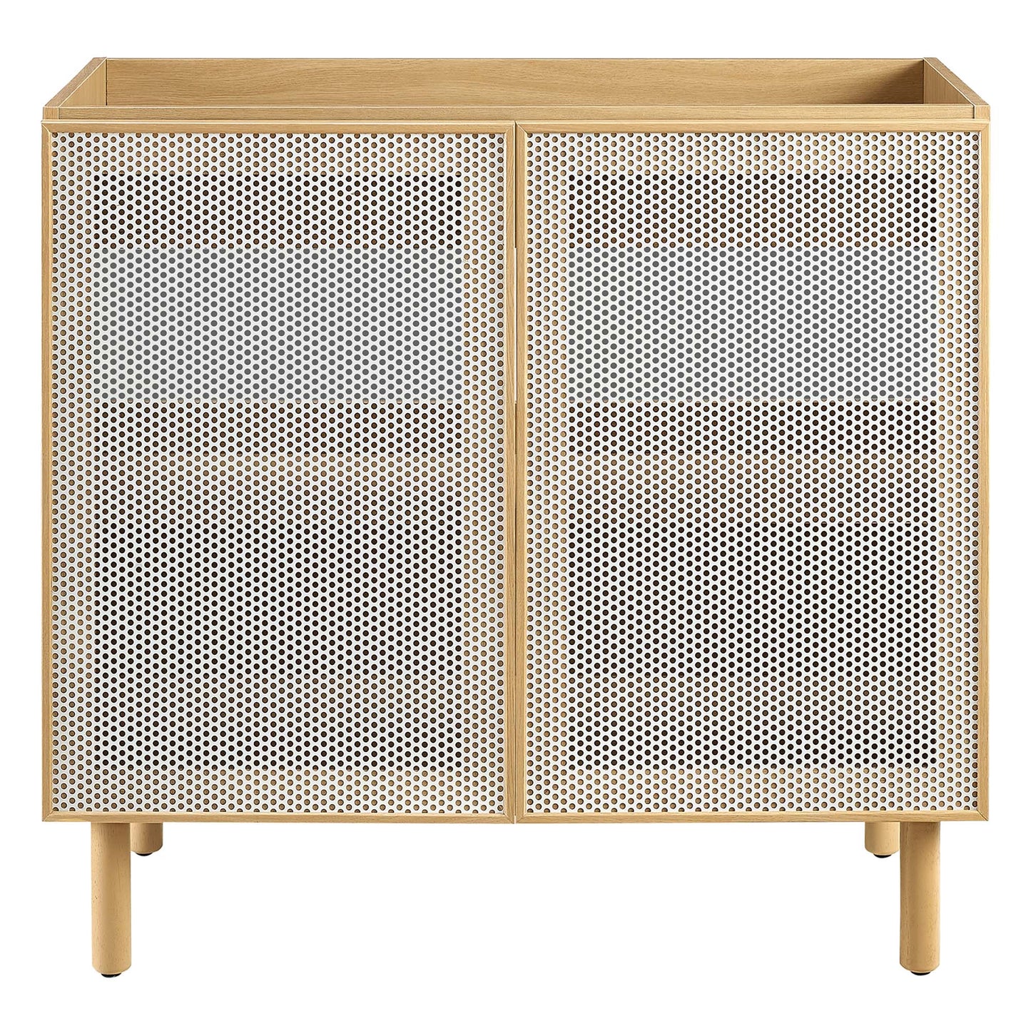 Calla 36" Perforated Metal Bathroom Vanity Cabinet (Sink Basin Not Included) by Modway EEI-6622-OAK