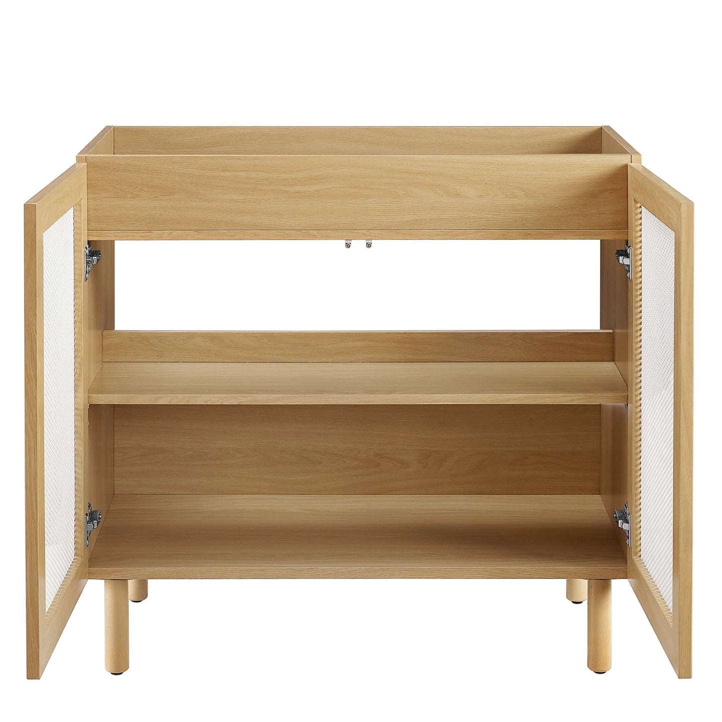 Calla 36" Perforated Metal Bathroom Vanity Cabinet (Sink Basin Not Included) by Modway EEI-6622-OAK