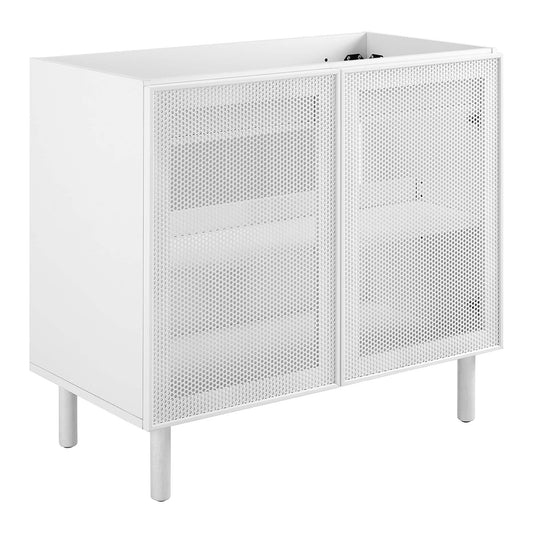 Calla 36" Perforated Metal Bathroom Vanity Cabinet (Sink Basin Not Included) by Modway EEI-6622-WHI