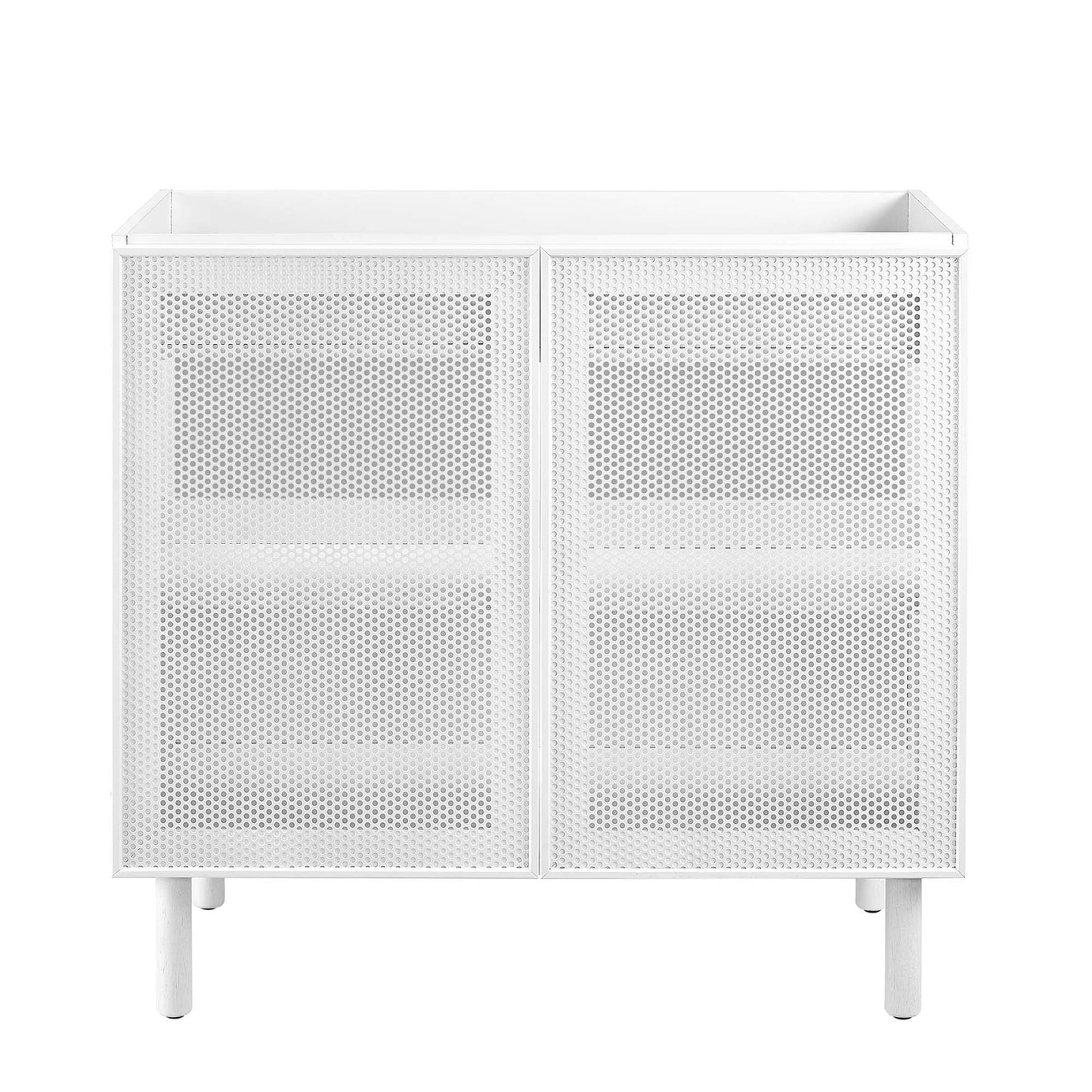 Calla 36" Perforated Metal Bathroom Vanity Cabinet (Sink Basin Not Included) by Modway EEI-6622-WHI