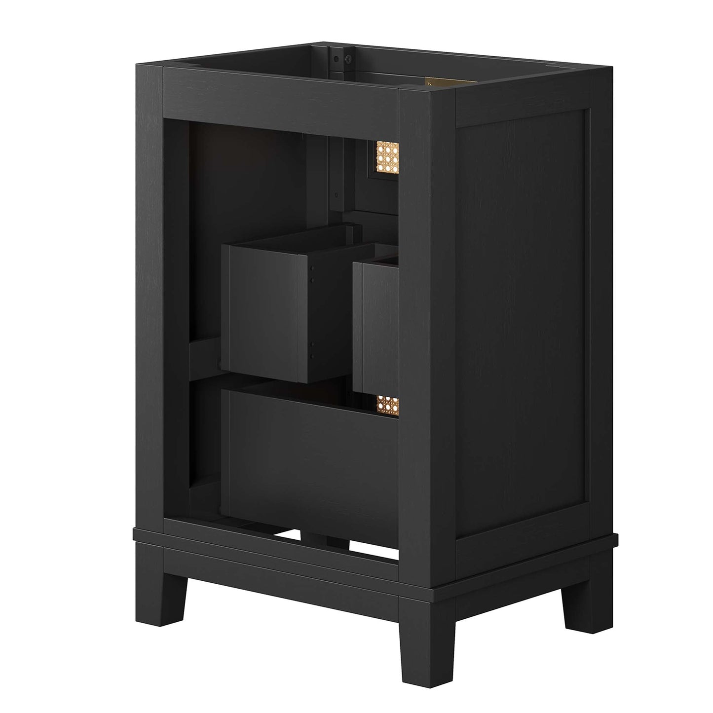 Dixie 24” Solid Wood Bathroom Vanity Cabinet (Sink Basin Not Included) by Modway EEI-6625-BLK