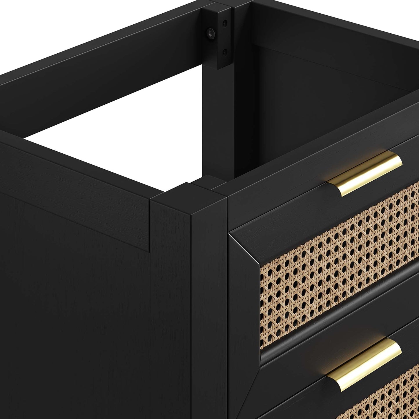 Dixie 24” Solid Wood Bathroom Vanity Cabinet (Sink Basin Not Included) by Modway EEI-6625-BLK