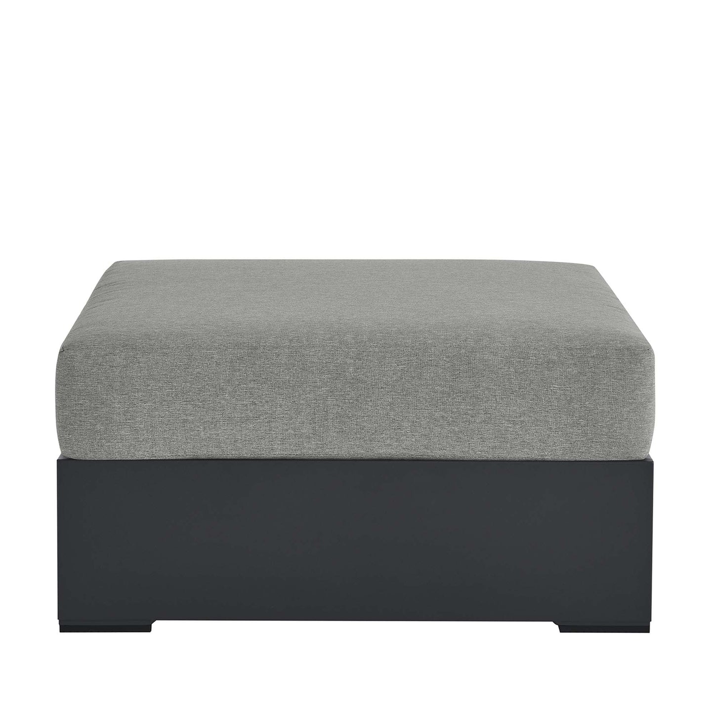 Tahoe Outdoor Patio Powder-Coated Aluminum Ottoman by Modway EEI-6627-GRY-GRY