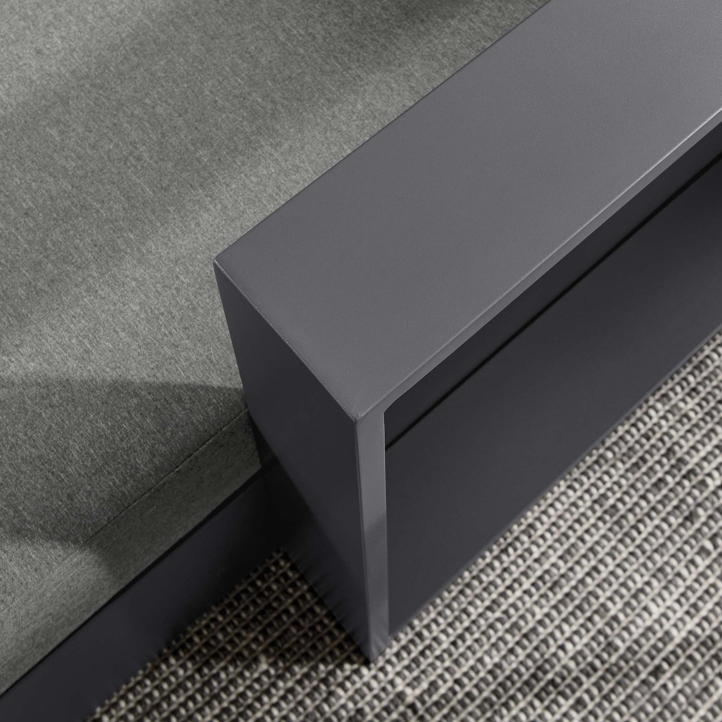 Tahoe Outdoor Patio Powder-Coated Aluminum Modular Right-Facing Chaise Lounge by Modway EEI-6633-GRY-CHA