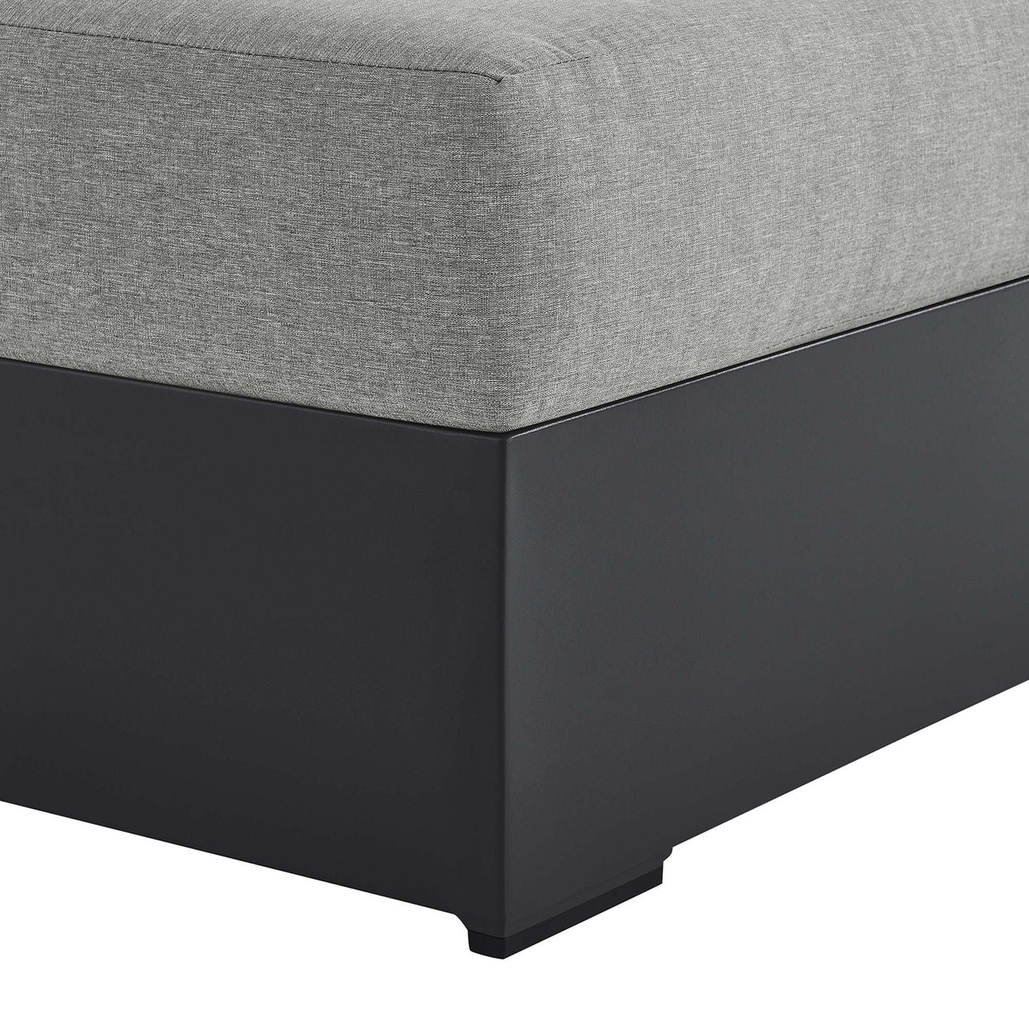 Tahoe Outdoor Patio Powder-Coated Aluminum Modular Right-Facing Chaise Lounge by Modway EEI-6633-GRY-GRY