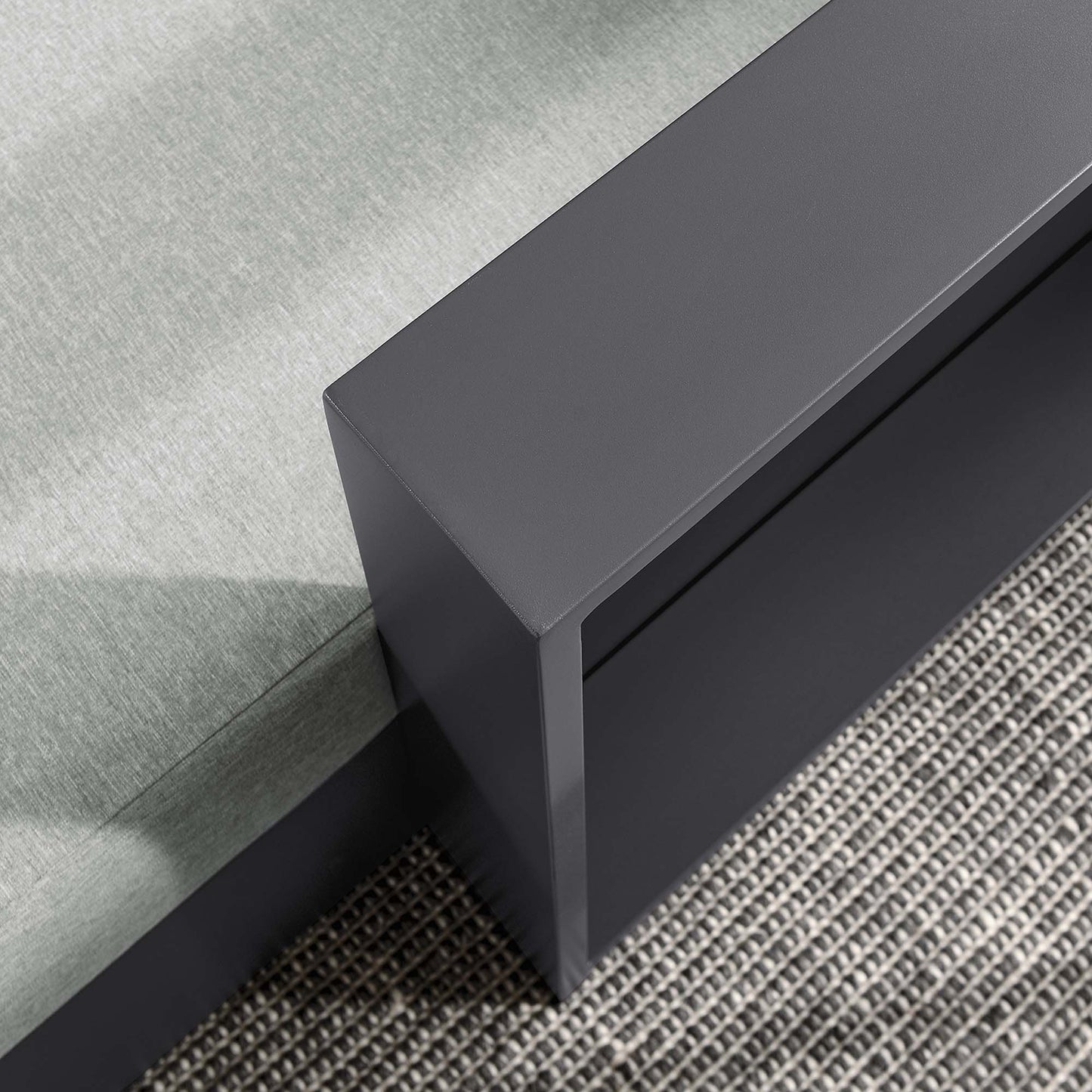 Tahoe Outdoor Patio Powder-Coated Aluminum Modular Right-Facing Chaise Lounge by Modway EEI-6633-GRY-GRY