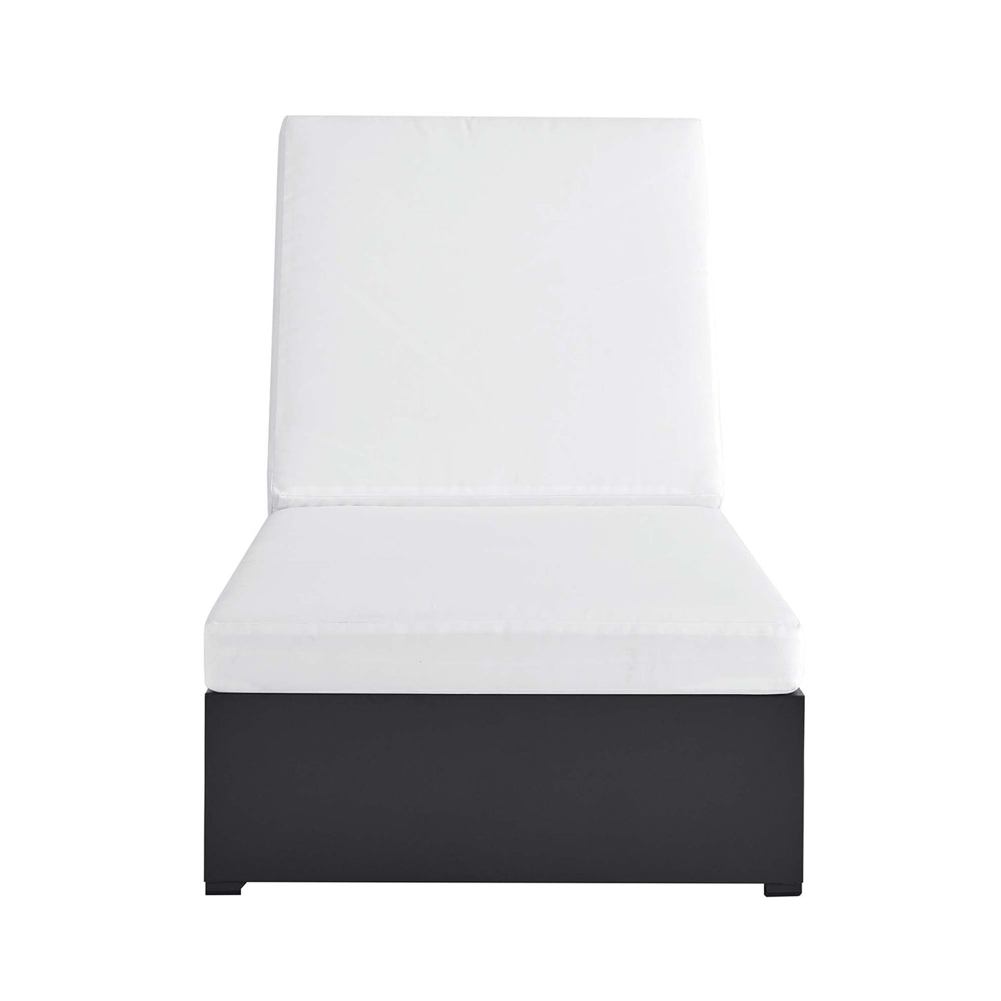 Tahoe Outdoor Patio Powder-Coated Aluminum Chaise Lounge Chair by Modway EEI-6634-GRY-WHI