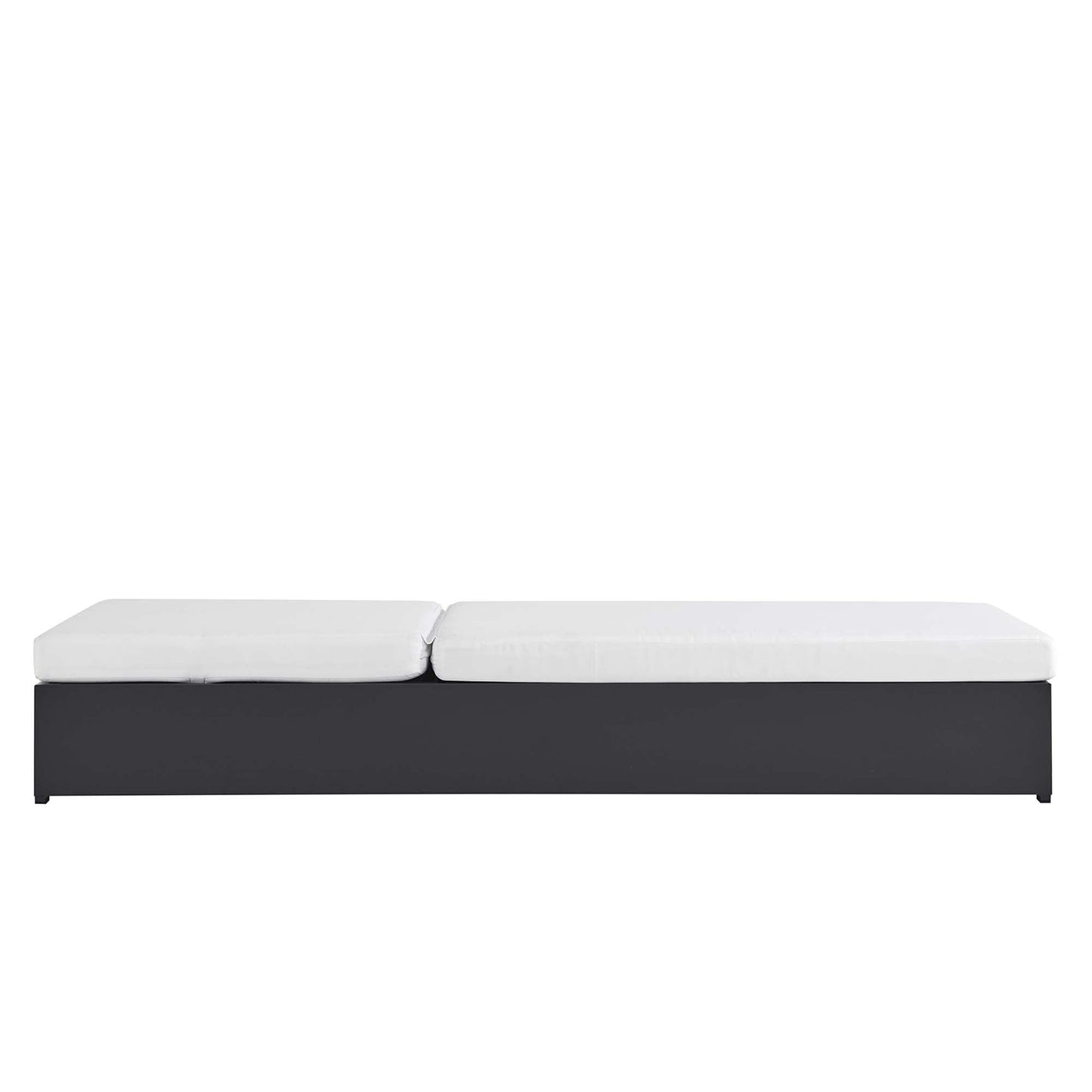 Tahoe Outdoor Patio Powder-Coated Aluminum Chaise Lounge Chair by Modway EEI-6634-GRY-WHI