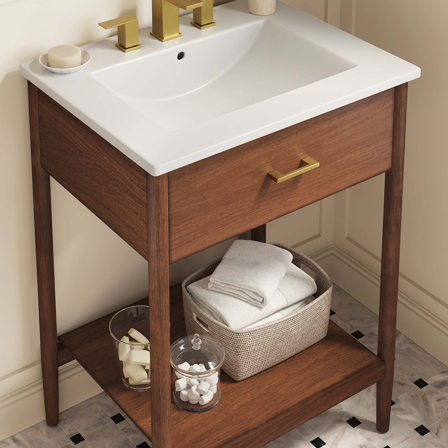 Zaire 24" Bathroom Vanity by Modway EEI-6660-WAL-WHI