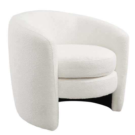 Affinity Upholstered Boucle Fabric Curved Back Armchair by Modway EEI-6666-CLO