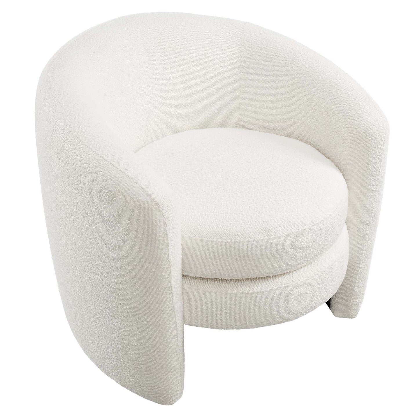 Affinity Upholstered Boucle Fabric Curved Back Armchair by Modway EEI-6666-CLO