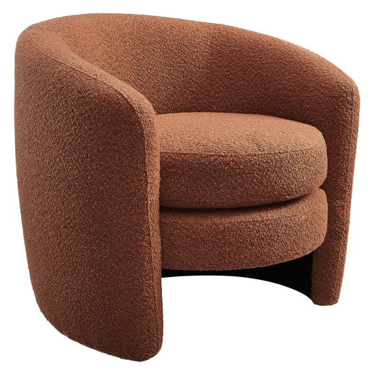 Affinity Upholstered Boucle Fabric Curved Back Armchair by Modway EEI-6666-RUS