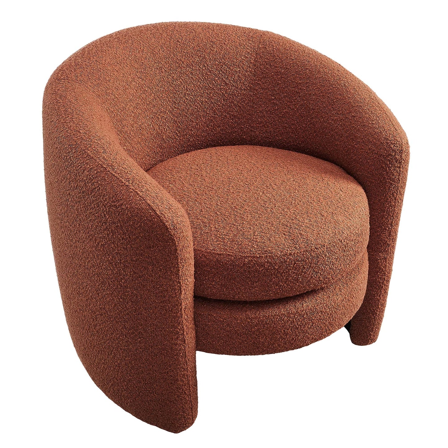 Affinity Upholstered Boucle Fabric Curved Back Armchair by Modway EEI-6666-RUS