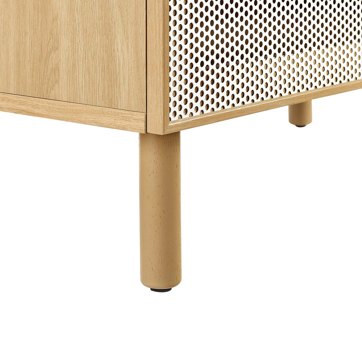 Calla 36" Perforated Metal Bathroom Vanity by Modway EEI-6678-WHI-OAK