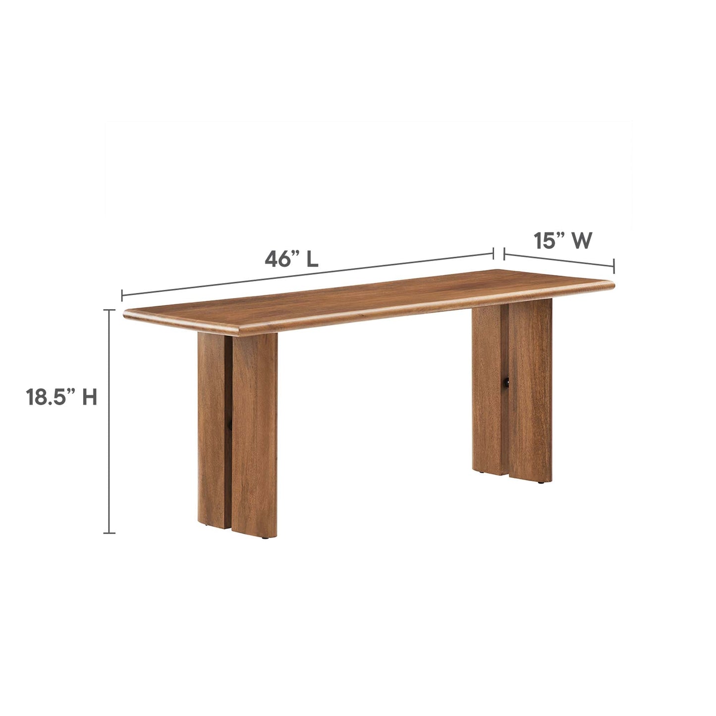 Amistad 60" Wood Dining Table and Bench Set by Modway EEI-6690-WAL