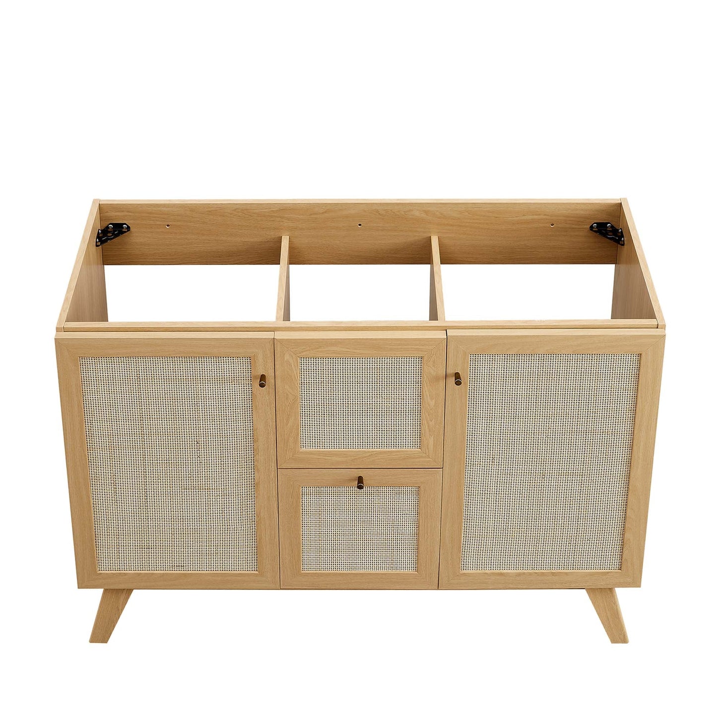 Soma 48” Double Sink Bathroom Vanity by Modway EEI-6721-OAK-WHI