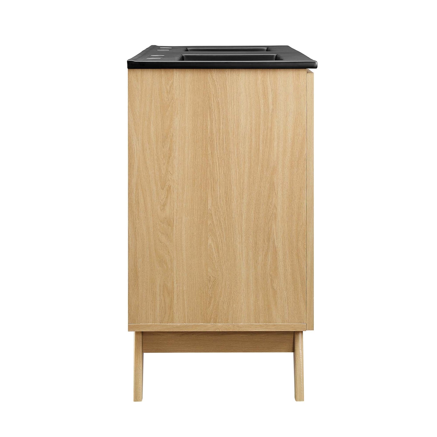 Soma 48” Double Sink Bathroom Vanity by Modway EEI-6722-OAK-BLK