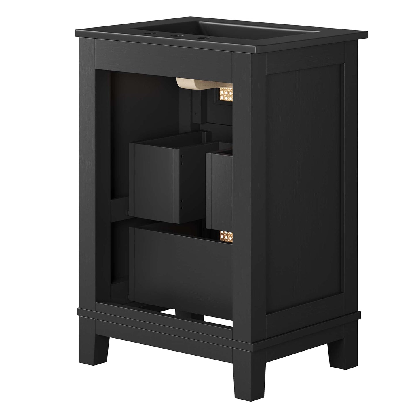 Dixie 24” Solid Wood Bathroom Vanity Cabinet by Modway EEI-6724-BLK-BLK