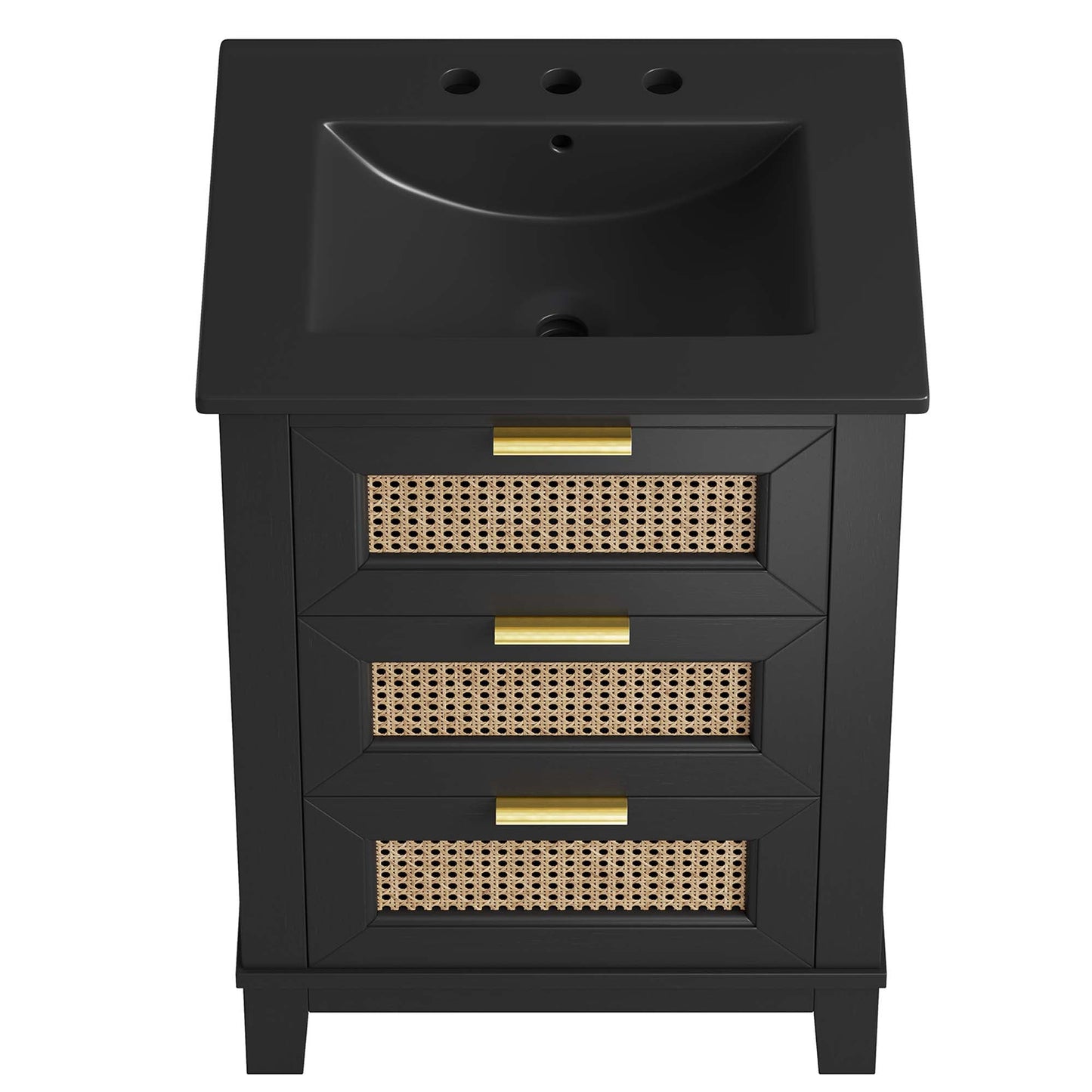Dixie 24” Solid Wood Bathroom Vanity Cabinet by Modway EEI-6724-BLK-BLK
