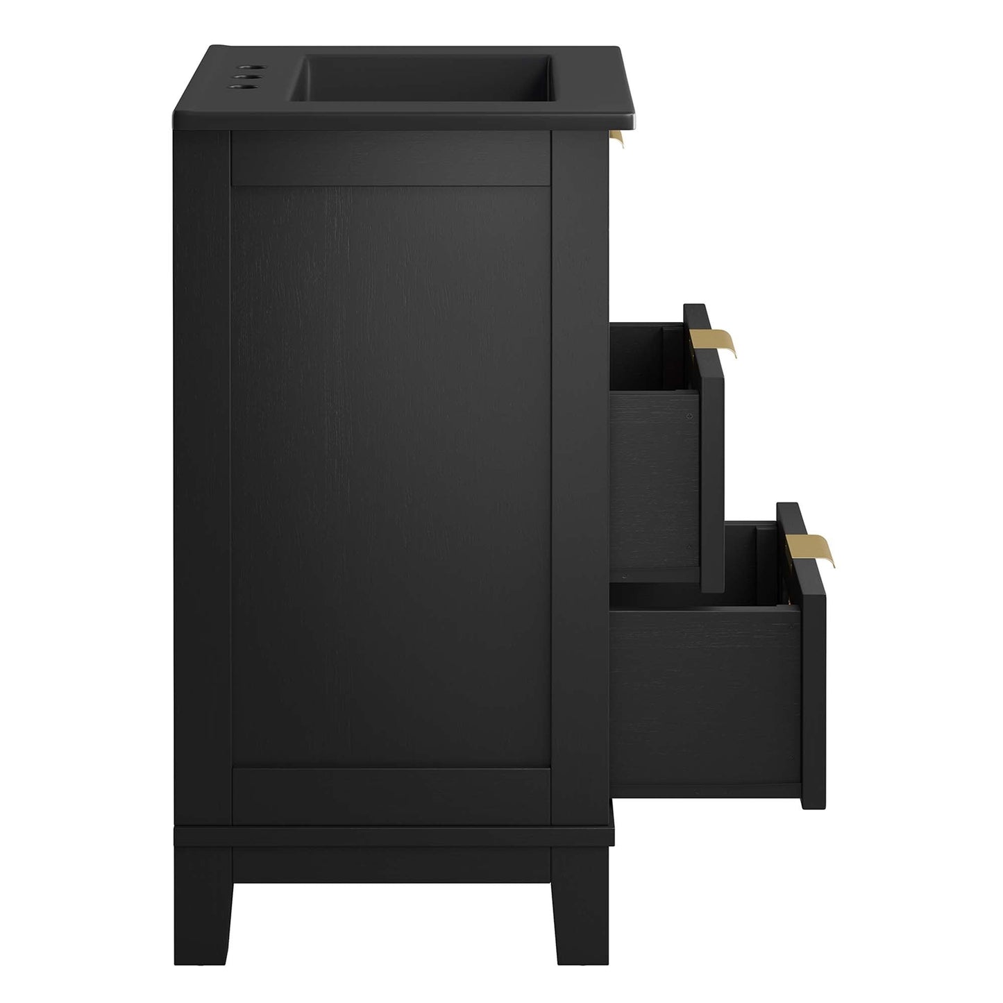 Dixie 24” Solid Wood Bathroom Vanity Cabinet by Modway EEI-6724-BLK-BLK