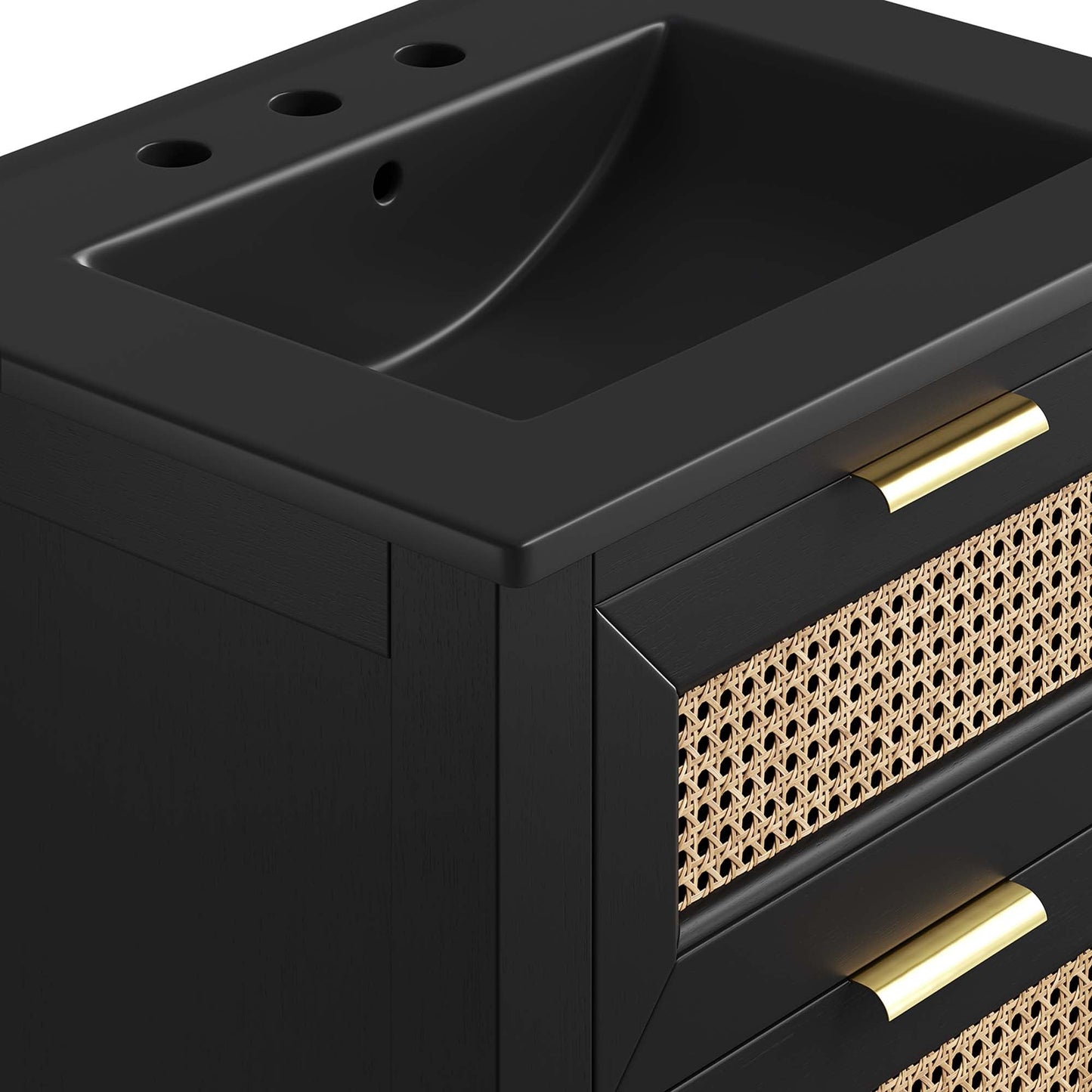 Dixie 24” Solid Wood Bathroom Vanity Cabinet by Modway EEI-6724-BLK-BLK