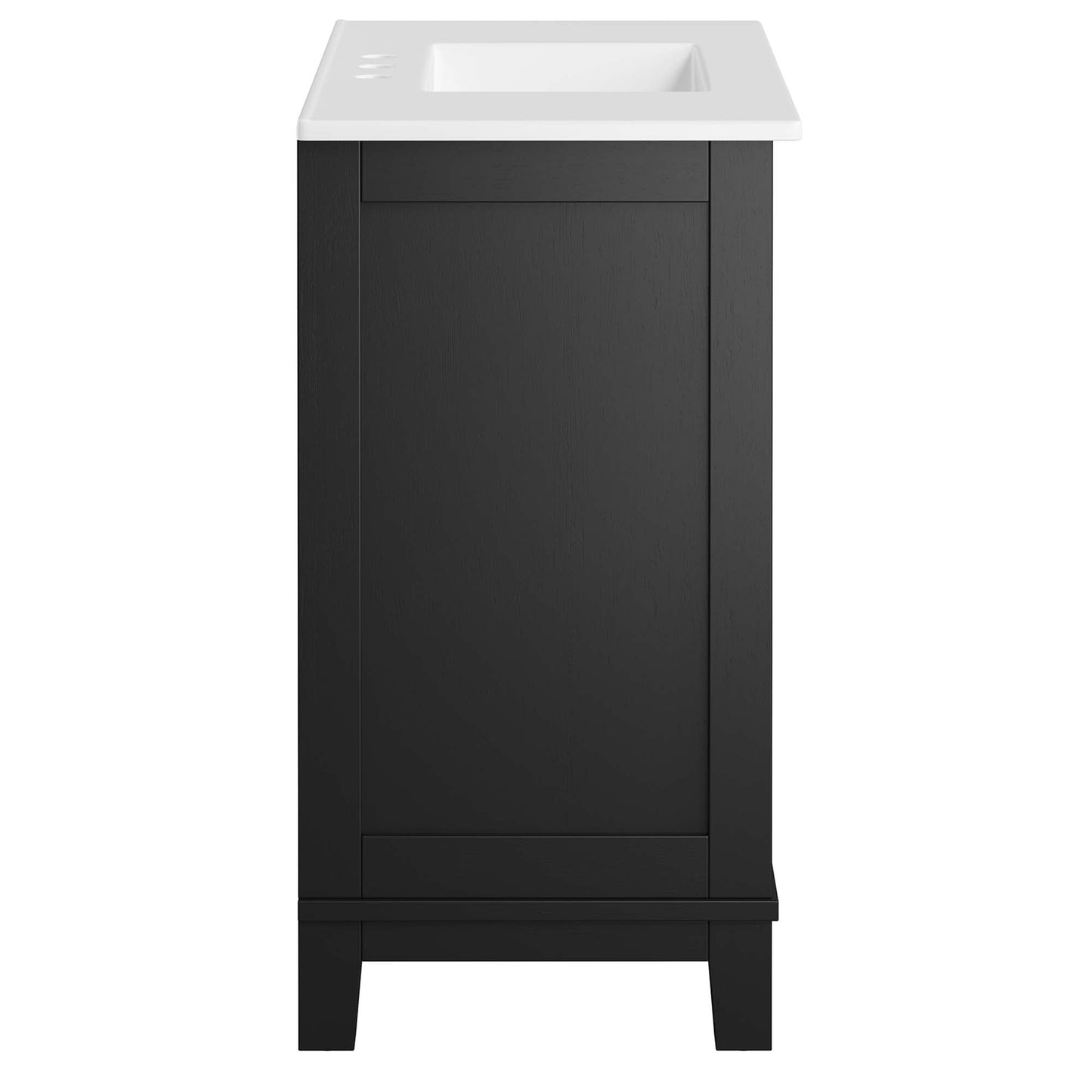 Dixie 36” Solid Wood Bathroom Vanity Cabinet by Modway EEI-6725-BLK-WHI