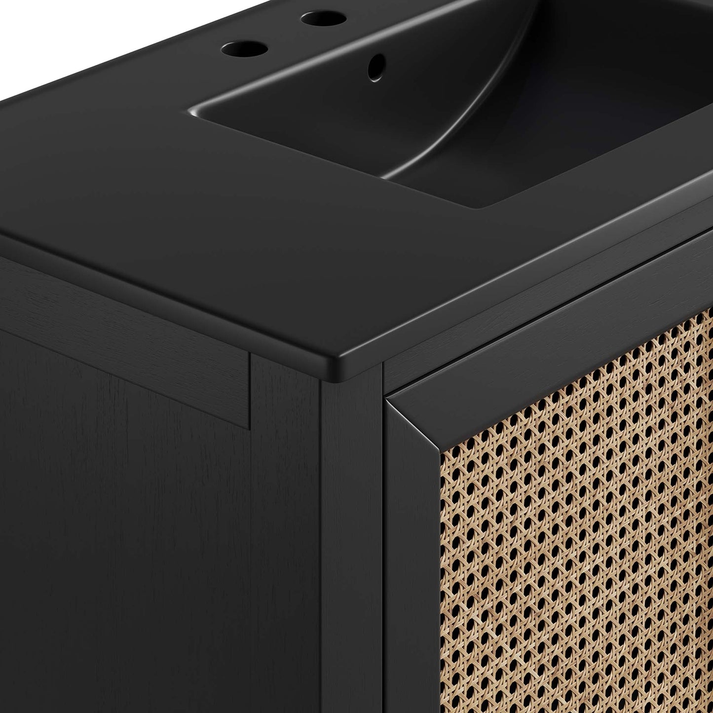 Dixie 36” Solid Wood Bathroom Vanity Cabinet by Modway EEI-6726-BLK-BLK