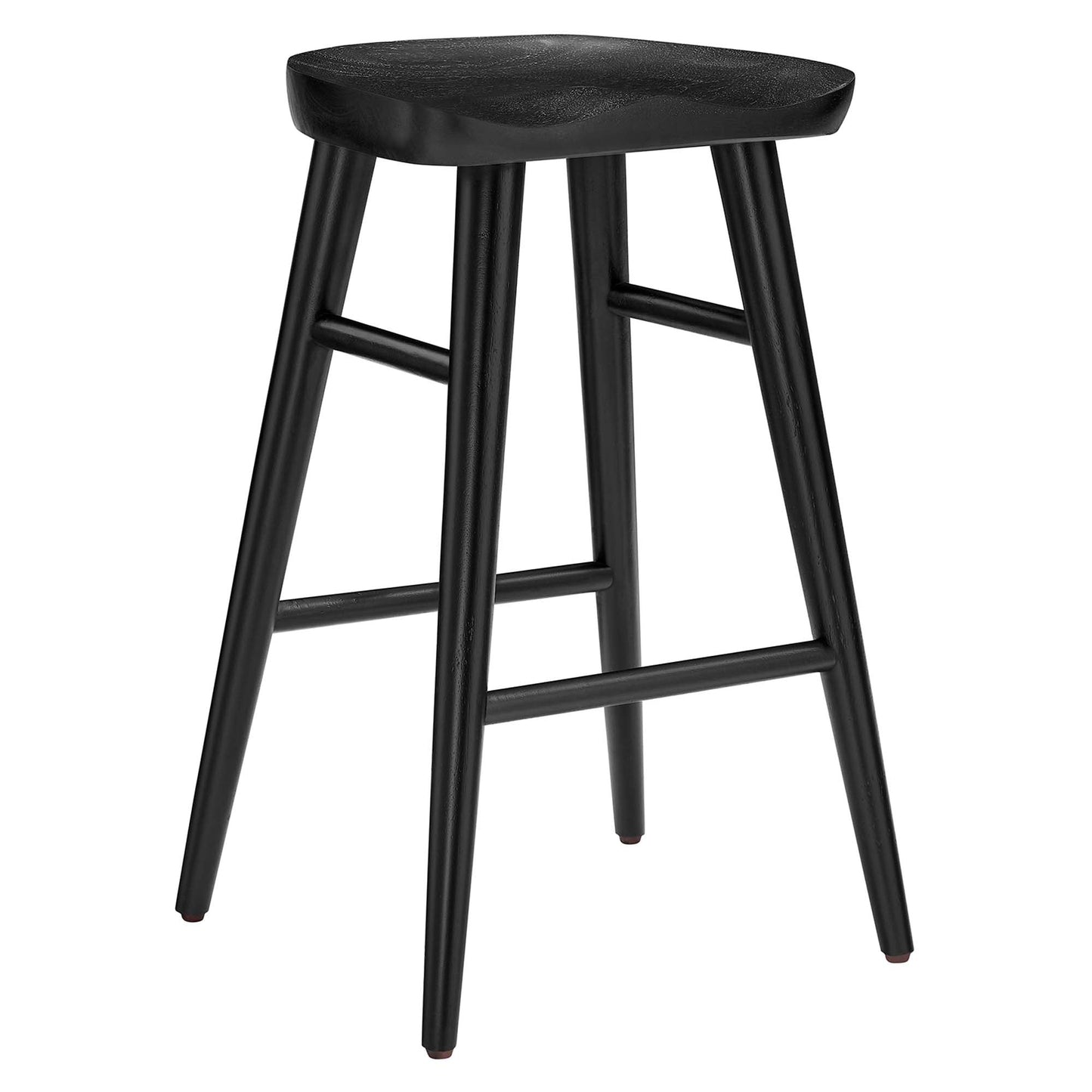 Saville Backless Wood Counter Stools Set of 2 by Modway EEI-6739-BLK