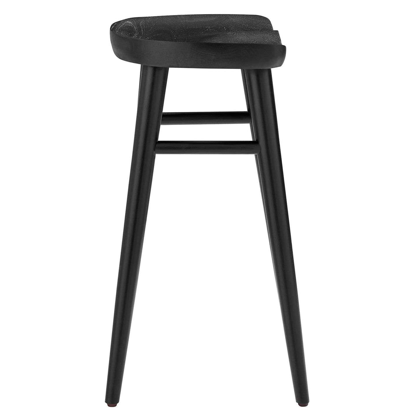Saville Backless Wood Counter Stools Set of 2 by Modway EEI-6739-BLK